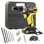 Parafusadeira Furadeira 3/8 Pol. a Bateria 12V com Maleta e Acessórios