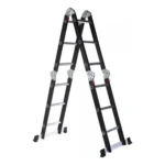 Escada Preta Alumínio Articulável 12 Degraus Edição Premium - Imagem 5