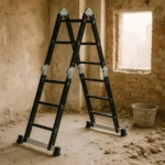 Escada Preta Alumínio Articulável 12 Degraus Edição Premium - Imagem 2