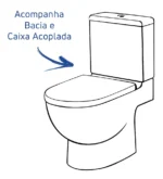 Kit Bacia Celite Com Caixa Acoplada Completo Like Branco - Imagem 6