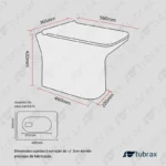 Vaso Sanitário Convencional Modelo Virentis Tubrax - Imagem 5