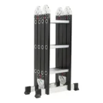 Escada Preta Alumínio Articulável 12 Degraus Edição Premium - Imagem 7