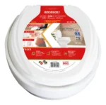 Assento Sanitário Elevado Almofadado 13,5 Oval Branco Liso Mebuki