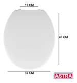 Assento Almofadado Oval Slim Convencional Pp Branco Astra - Imagem 6