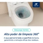 Vaso Sanitário Monobloco Caixa Acoplada Privada Completo Cor Branco - VAB0004 - Imagem 6