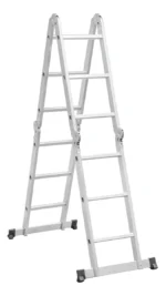 Escada Articulada 4x3 De Alumínio 12 Degraus 3,50 Metros de Altura - Imagem 8