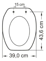 Assento Sanitário Retangular Tupan - Imagem 4