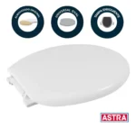 Assento Almofadado Oval Slim Convencional Pp Branco Astra - Imagem 5