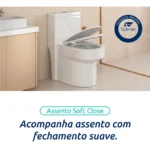 Vaso Sanitário Monobloco Caixa Acoplada Privada Completo Cor Branco - VAB0004 - Imagem 4