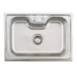 Cuba para Cozinha Gourmet Sobrepor Inox 201 60x42x20cm 0,7mm 4.1/2" com Tábua Cesto e Dosador de Sabão Casablanca - Imagem 5