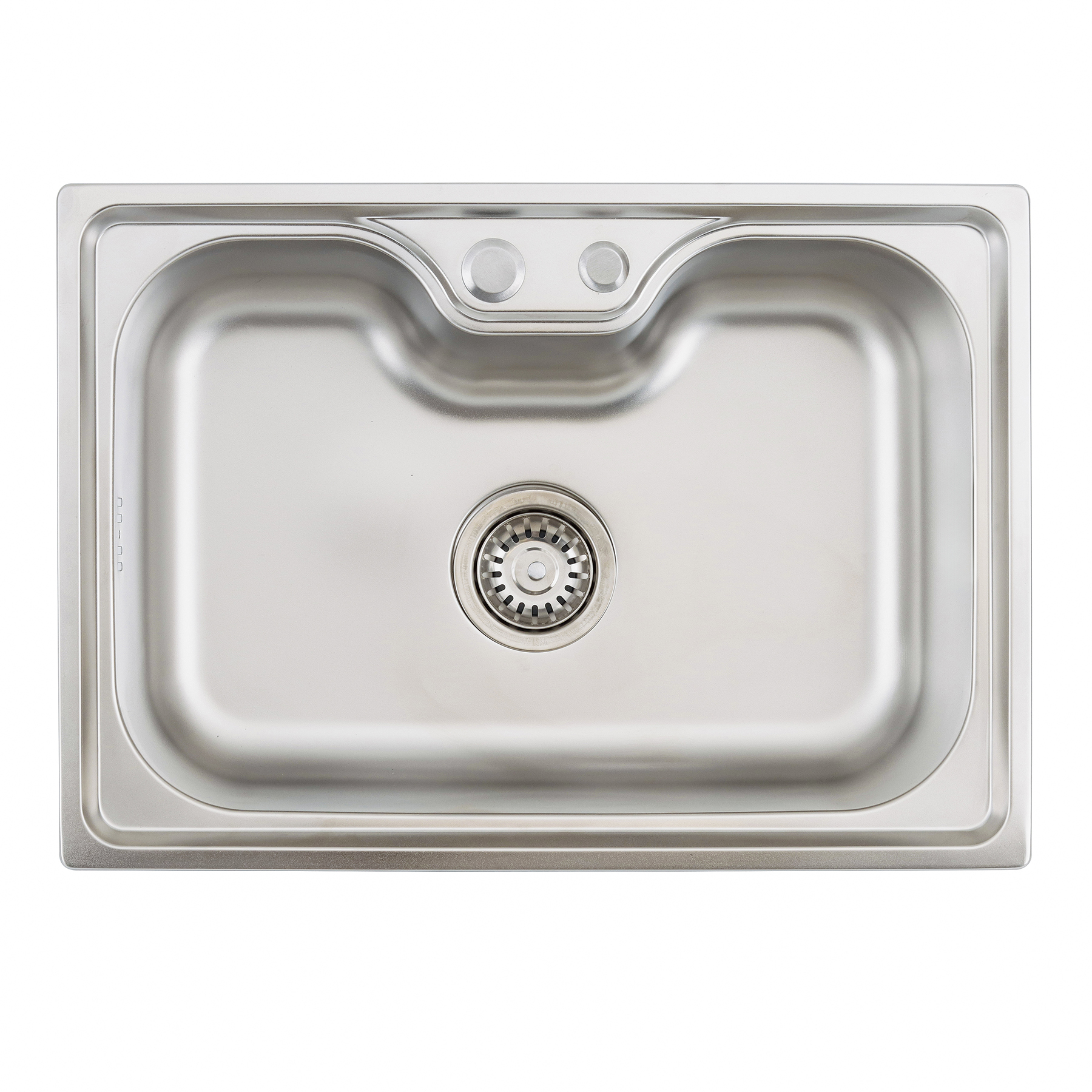 Cuba para Cozinha Gourmet Sobrepor Inox 201 60x42x20cm 0,7mm 4.1/2" com Tábua Cesto e Dosador de Sabão Casablanca - Imagem 5