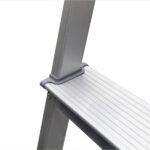 Escada Alumínio 5 Degraus 1,53m 120kg Prata e Vermelho Reisam - Imagem 2