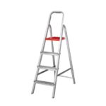 Escada Doméstica Aluminio 4 Degraus Natural 120 Kg Reisam - Imagem 6