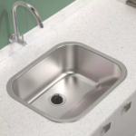 Tanque Inox Lavanderia 45x45 Escovado Completo Com Válvula Brinovar - Imagem 3